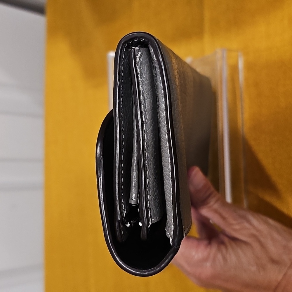 Coach Slim Envelope Wallet Python Leather Silver … - image 11